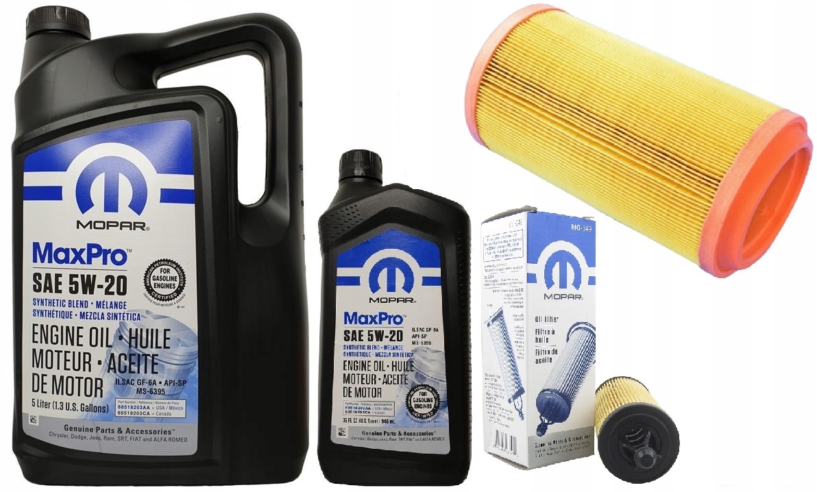 MOPAR 5W20 6L + FILTRY RAM PROMASTER 3,6 2014-2022