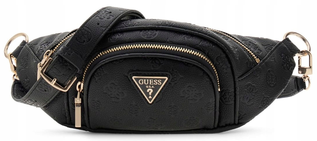 Černá Ledvinka, Crossbody Sportovní Kabelka S Logem Guess