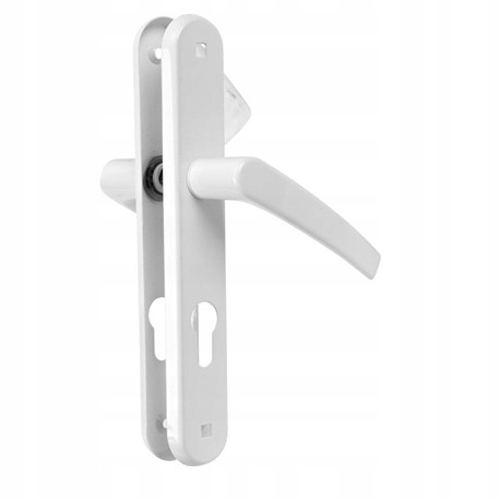 KLAMKA KLASYCZNA szyld - BIAŁA - wkładka R: 90