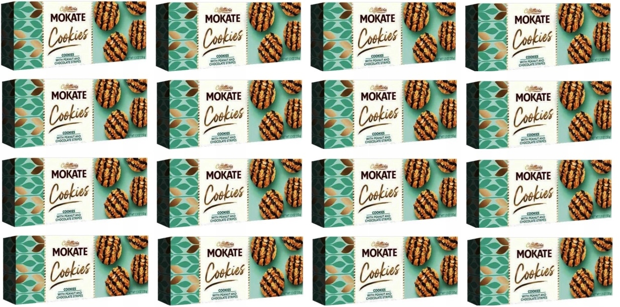 Levně 16 x 150 g Mokate Sušenky s arašídy a tmavou čokoládou Karton