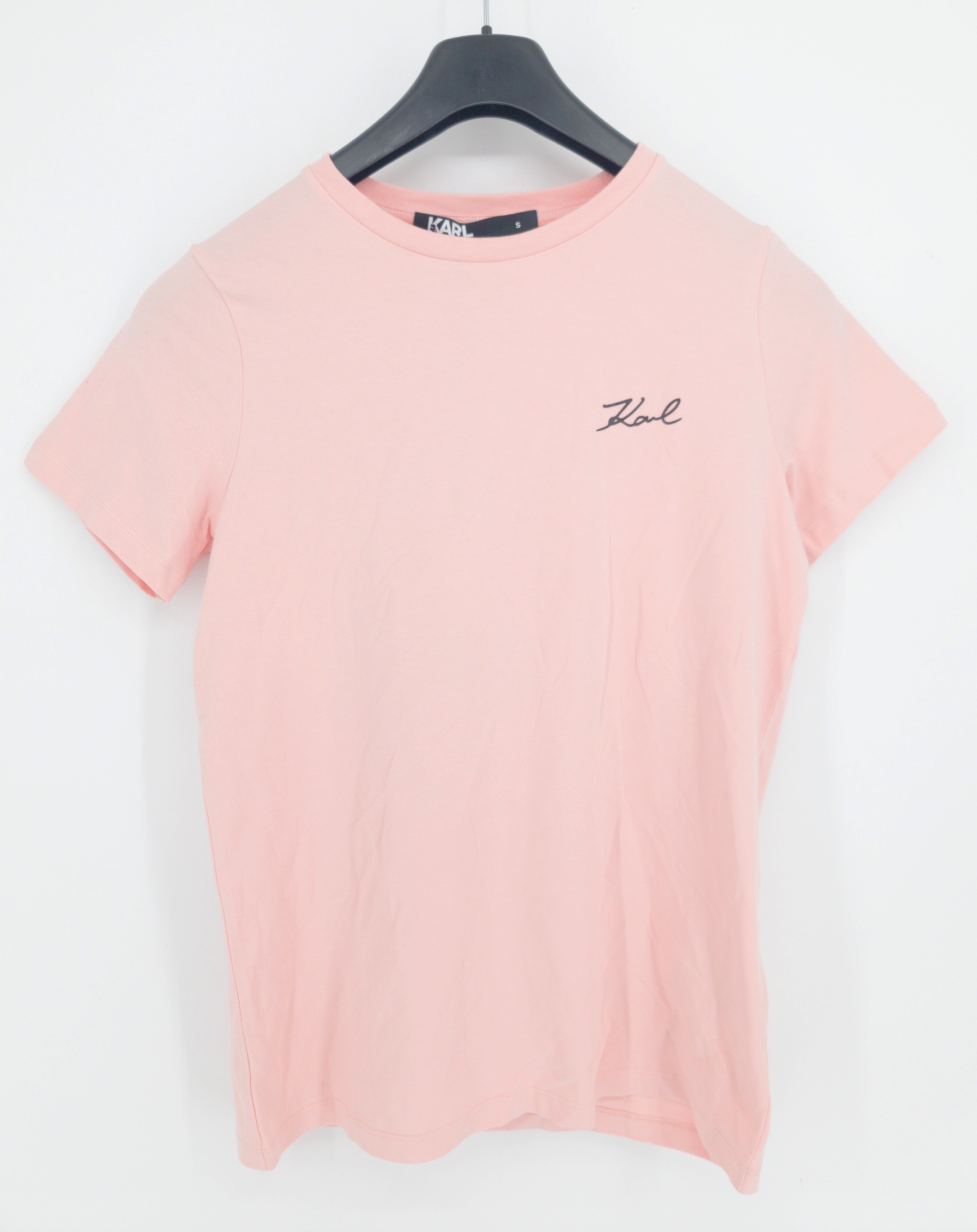 Základní lososové tričko Karl Lagerfeld S
