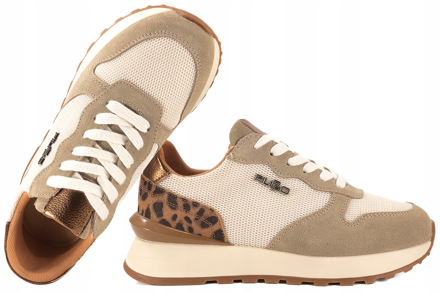 Filippo DP7721 Dámské Sportovní Polobotky, Tenisky Na Platformě, Kožené, Velikost 37