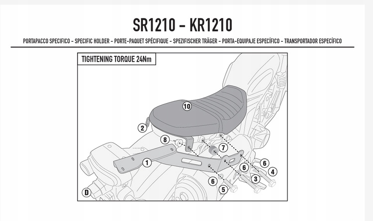 Givi SR1210 rám kufra Honda CL500