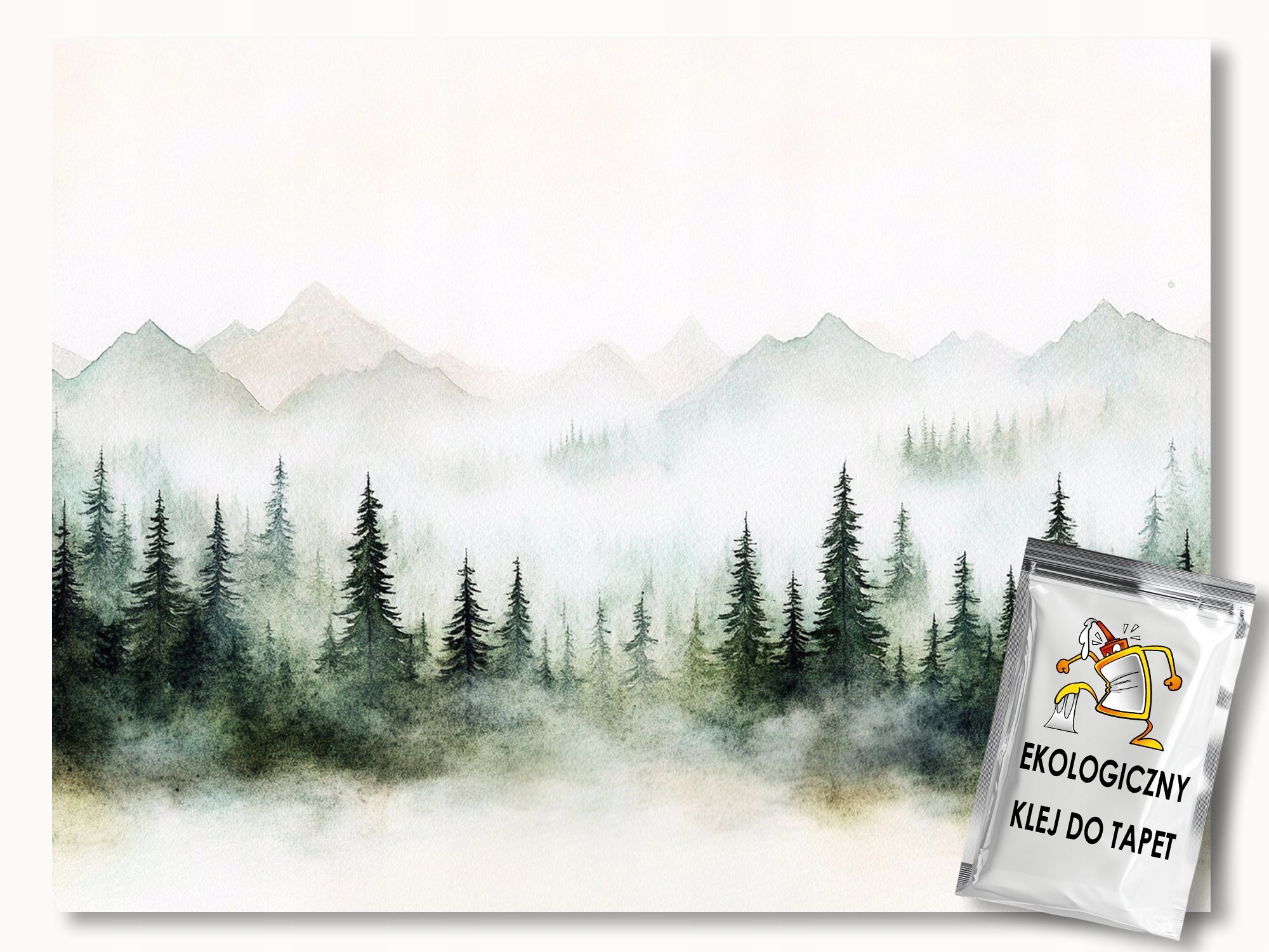 Fototapeta Flizelina Krajina Hory Les Stromy Smrky Mlha 200x140 155g
