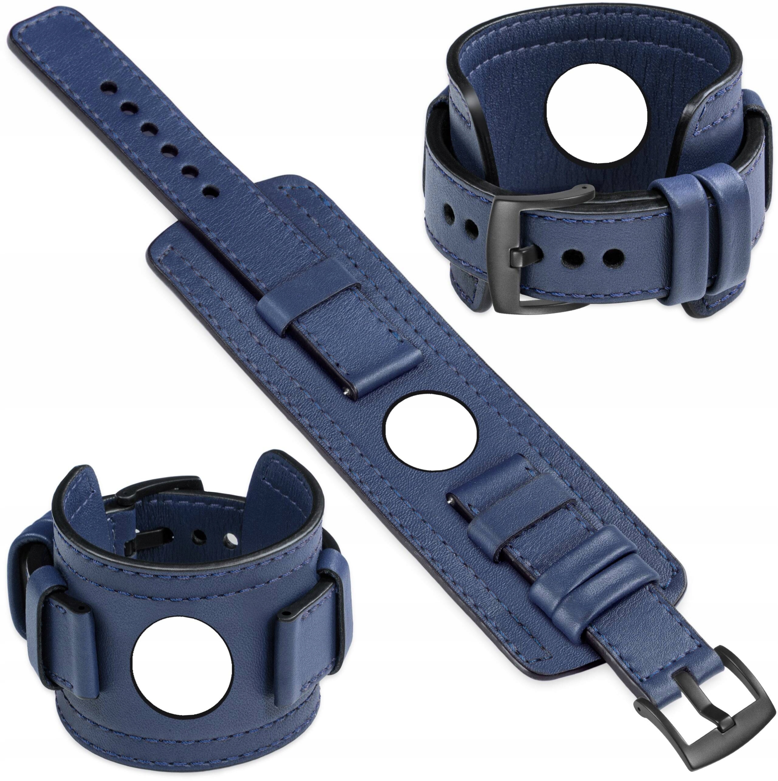 Kožený řemínek 22 mm pro Samsung Watch 3 45/46 Gear S3 s podložkou Movear