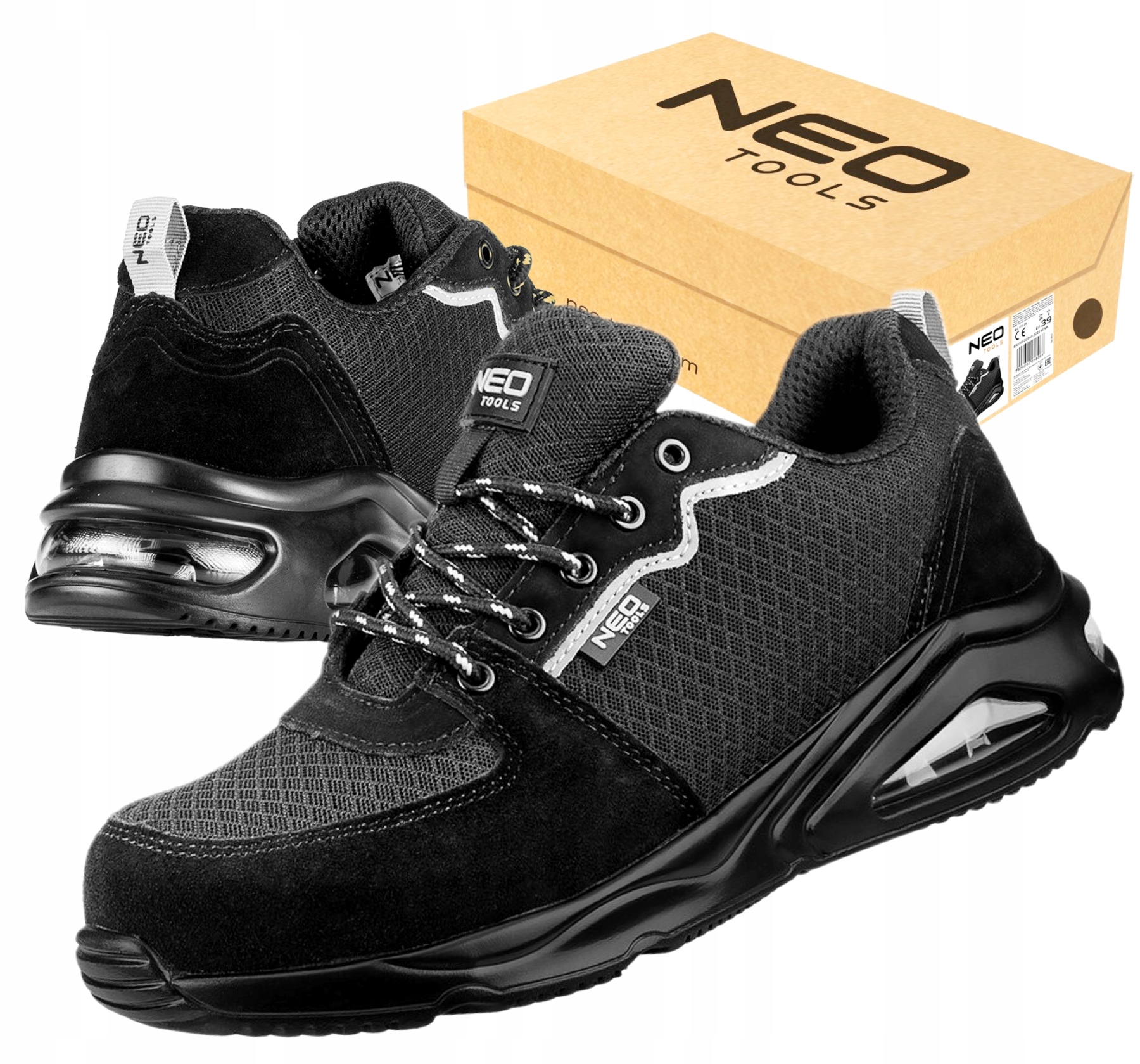 Buty Robocze Męskie Letnie Obuwie Bhp S1 Oddychające Z Noskiem 42