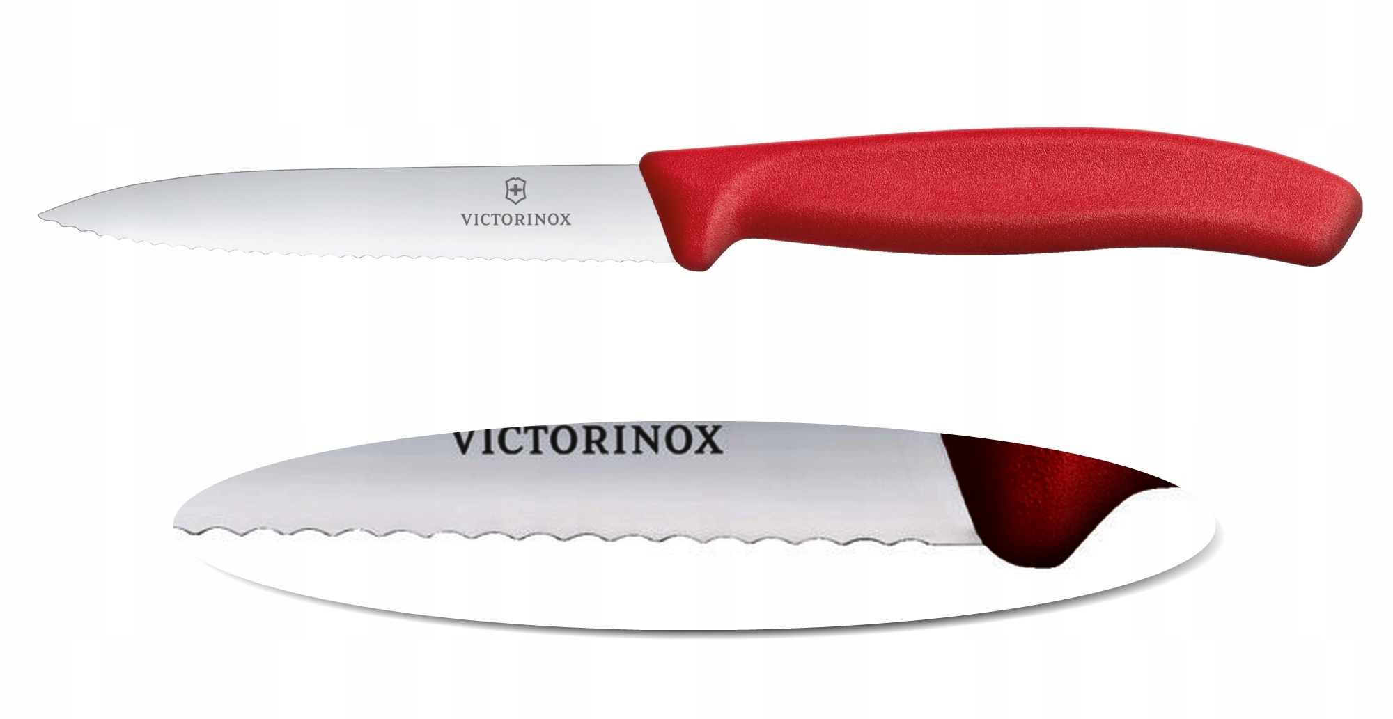 

nóż kuchenny Victorinox 6.7731 czerwony,10cm ząbki