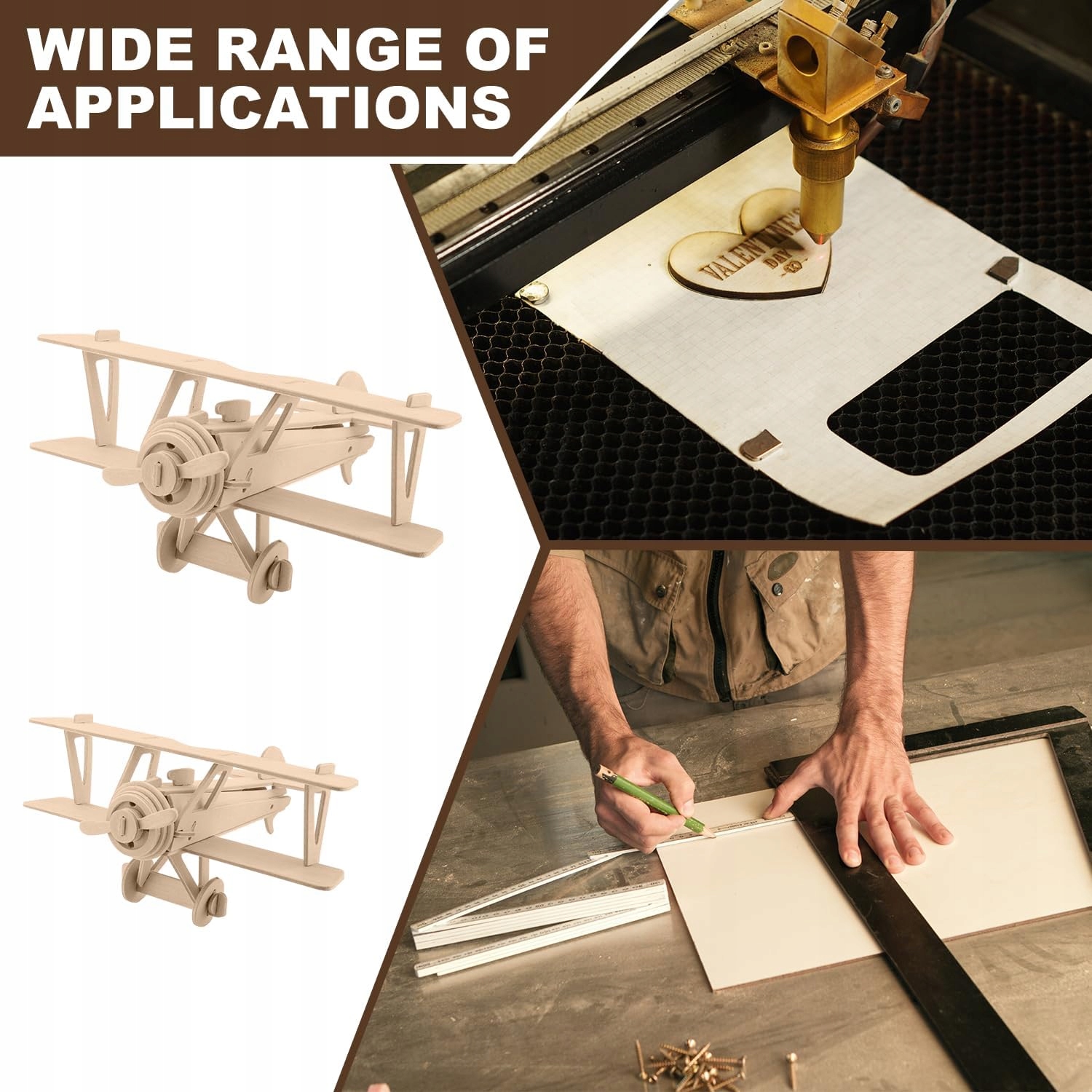 Sklejka lipowa 10 szt desek lipowych 210x290x3mm Model 210x290x3mm