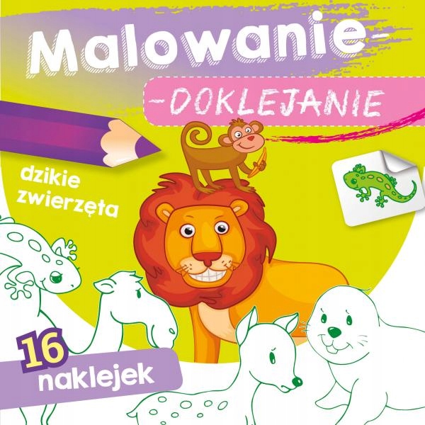 

Malowanie doklejanie Dzikie Zwierzęta Malowanka