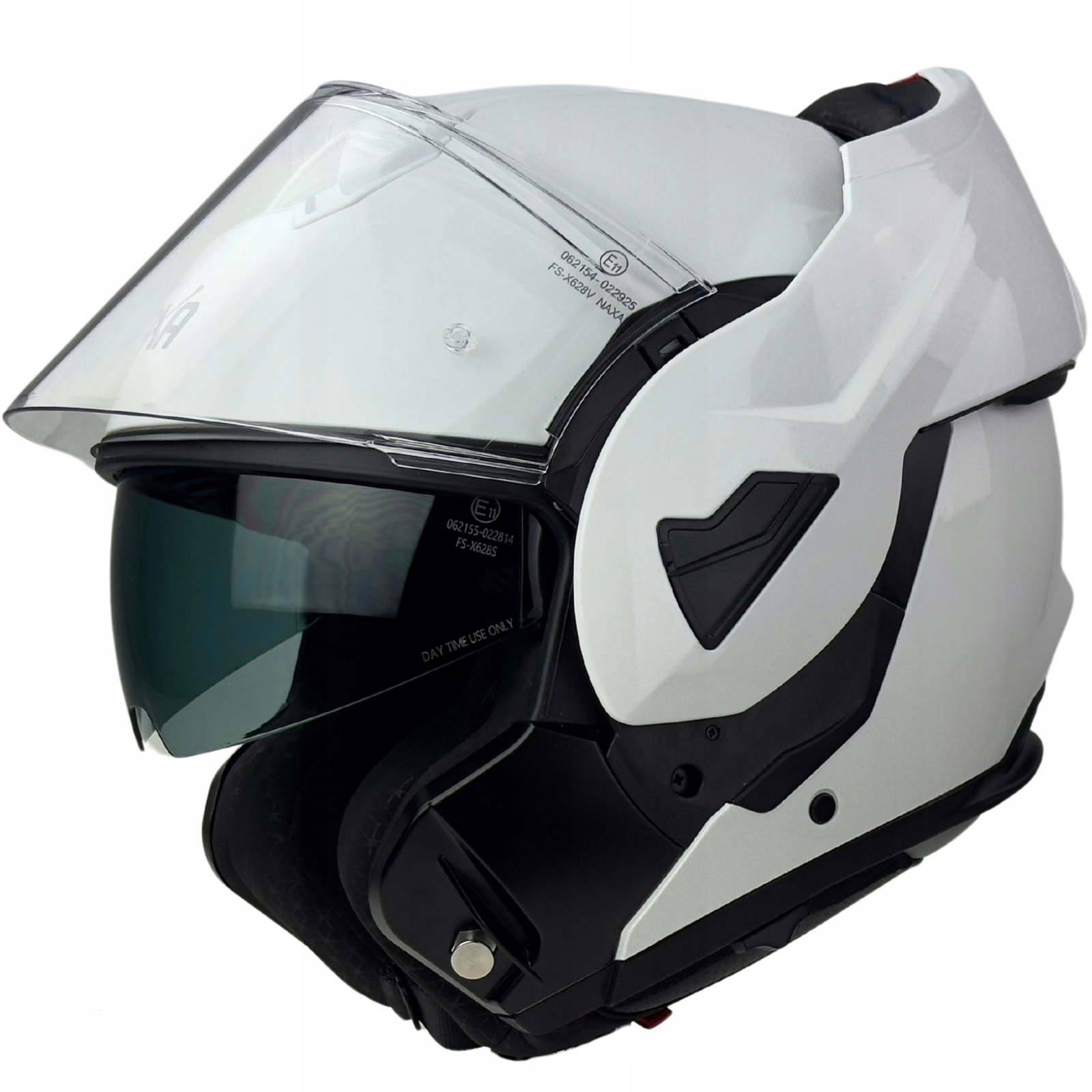 Motocyklová prilba Naxa FF1/C biela lesklá L