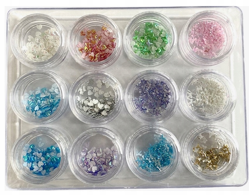 OZDOBY MATERIAŁOWE MIX 12 POJ. W PUDEŁKU