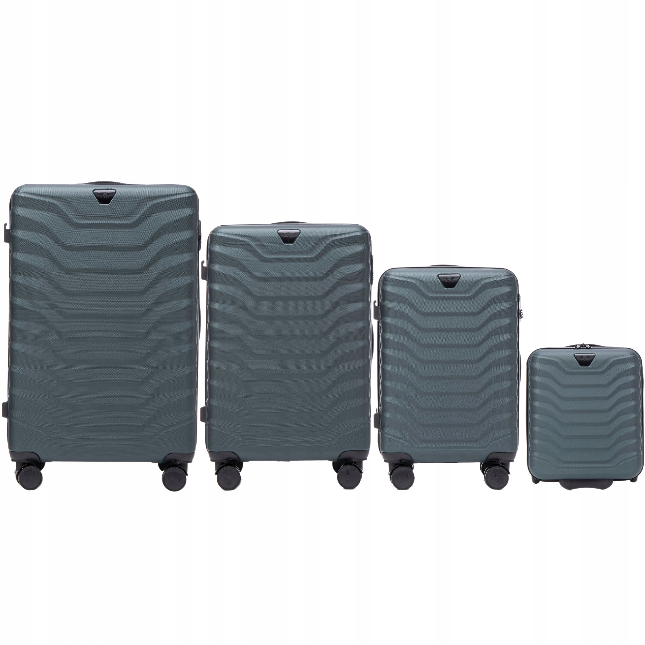Sada 4 cestovních kufrů Wings Zavazadla na 4 kolečkách z tvrdého Abs
