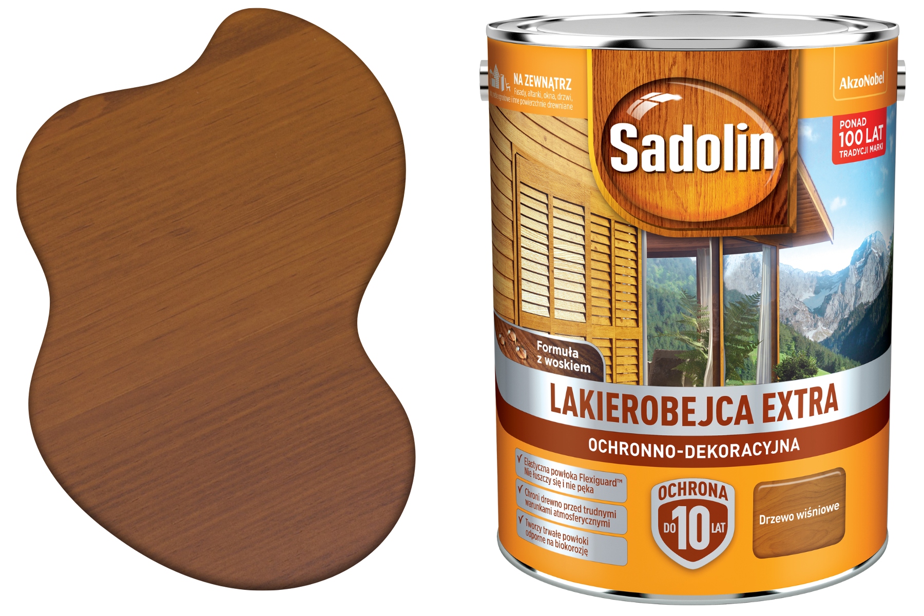 Sadolin Extra lakierobejca Ochronna Dekoracyjna Drzewo Wiśniowe 5L