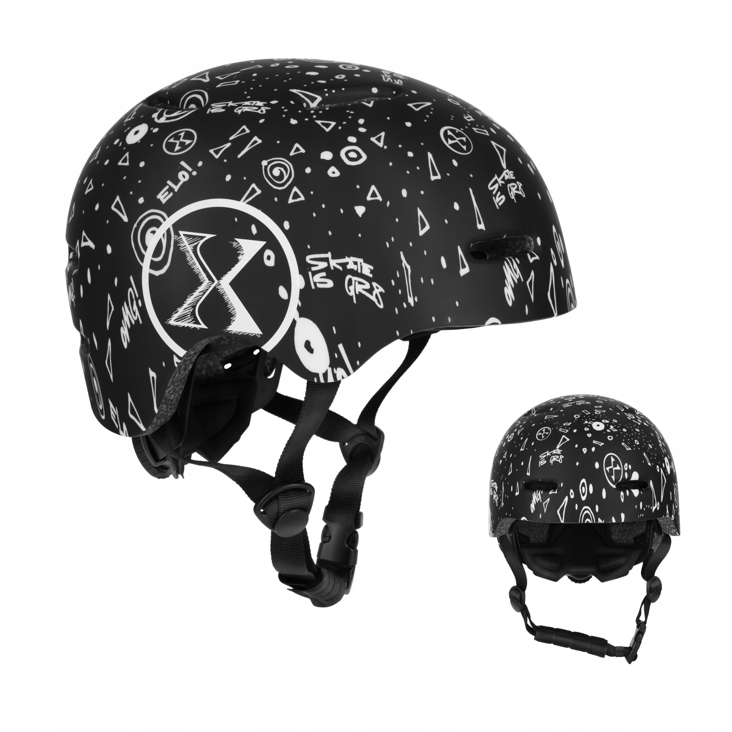 Pevná cyklistická přilba Nils Extreme Černá Xs 48-52 cm Dětské kolečkové brusle