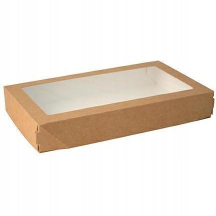 

Pudełko Kraftowe Zamykane Z Okienkiem 22X9X5CM