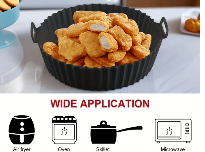 2 x Koszyk silikonowy wkładka forma do frytownicy AIR FRYER 20cm Szerokość produktu 20 cm