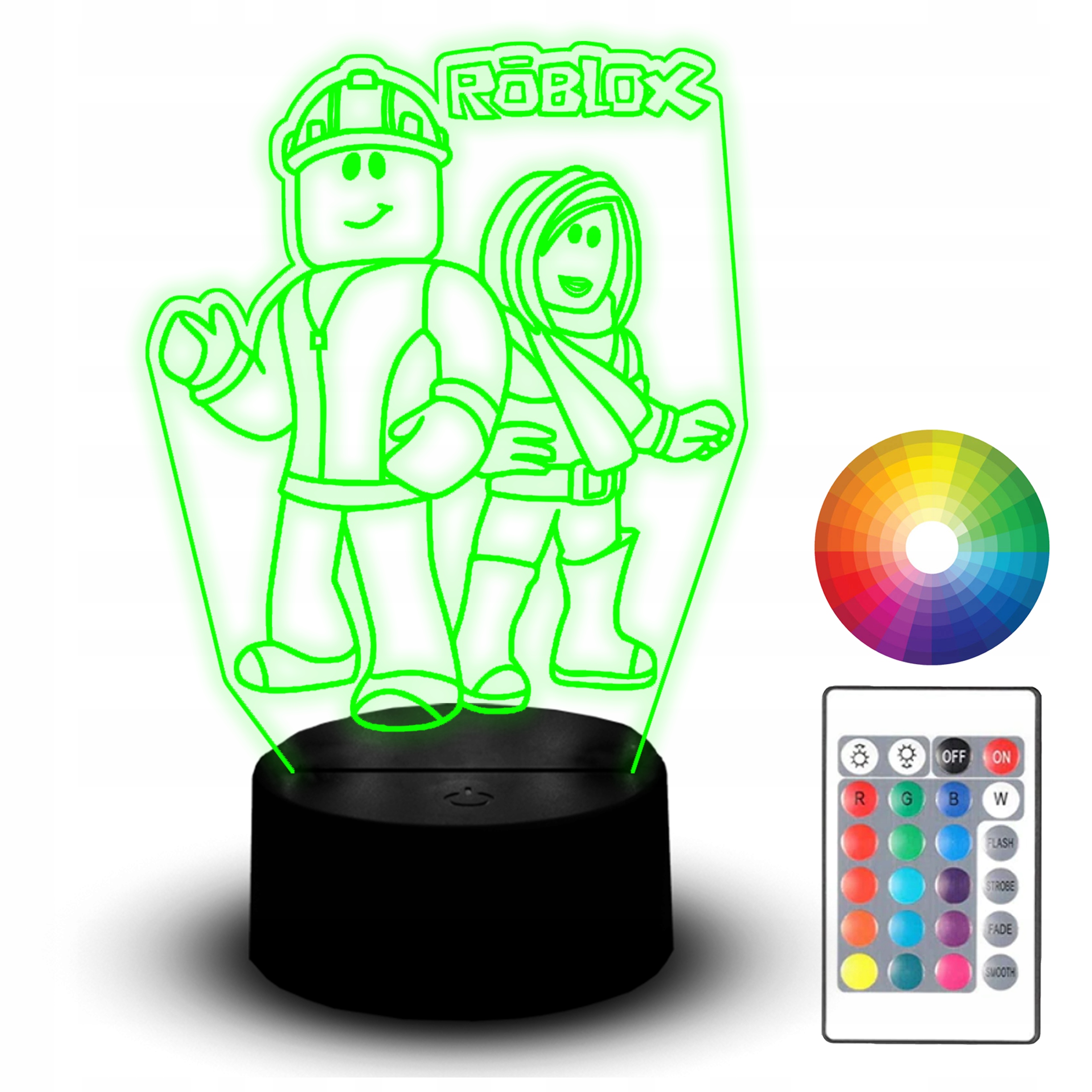 Lampka Nocna Led Roblox Gra Postać Pc 3D Logo Imię
