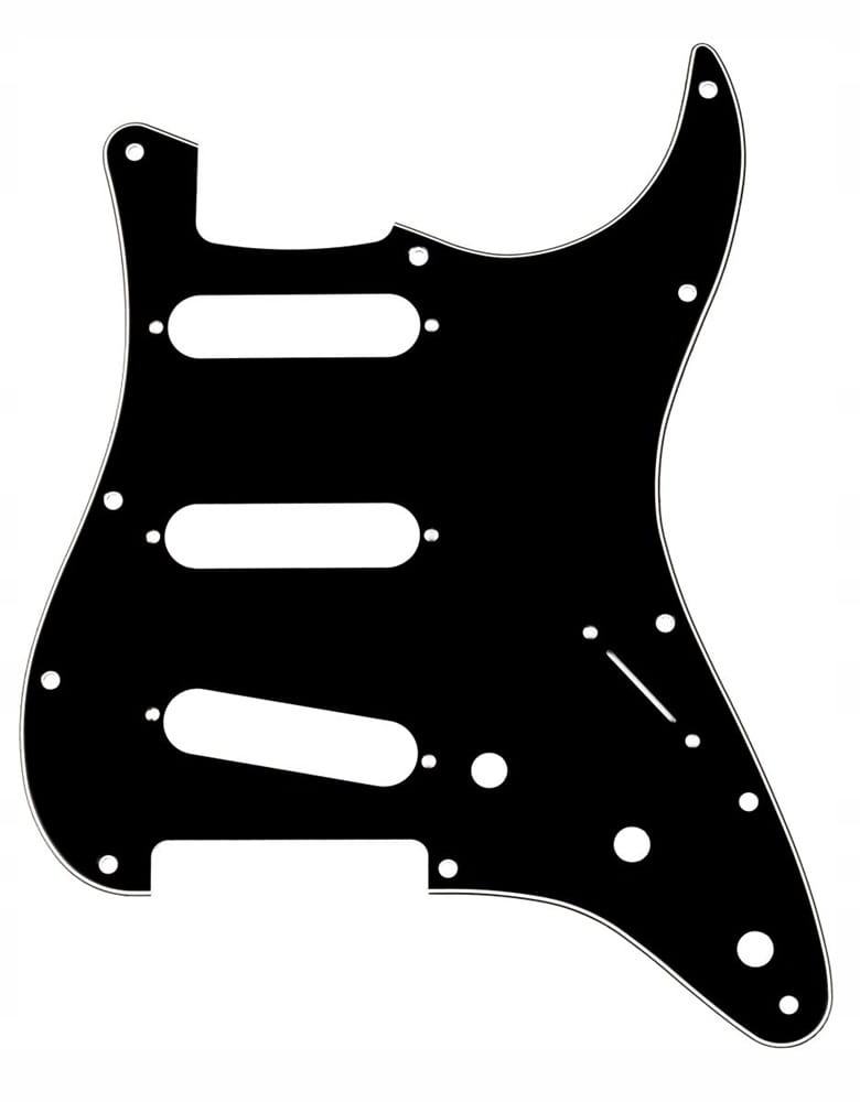 Fender 0991359000 Pickguard Strat B/w/b Sss Krycí deska pro Stratocaster, černobílá