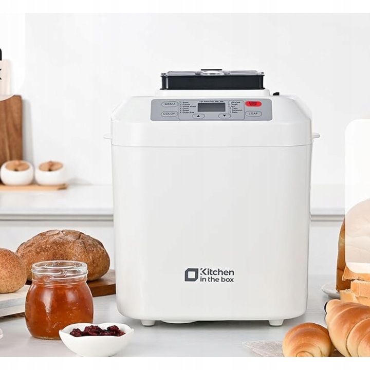 Wypiekacz automat do pieczenia chleba 550 W 12 w 1 dozownik orzechów biały