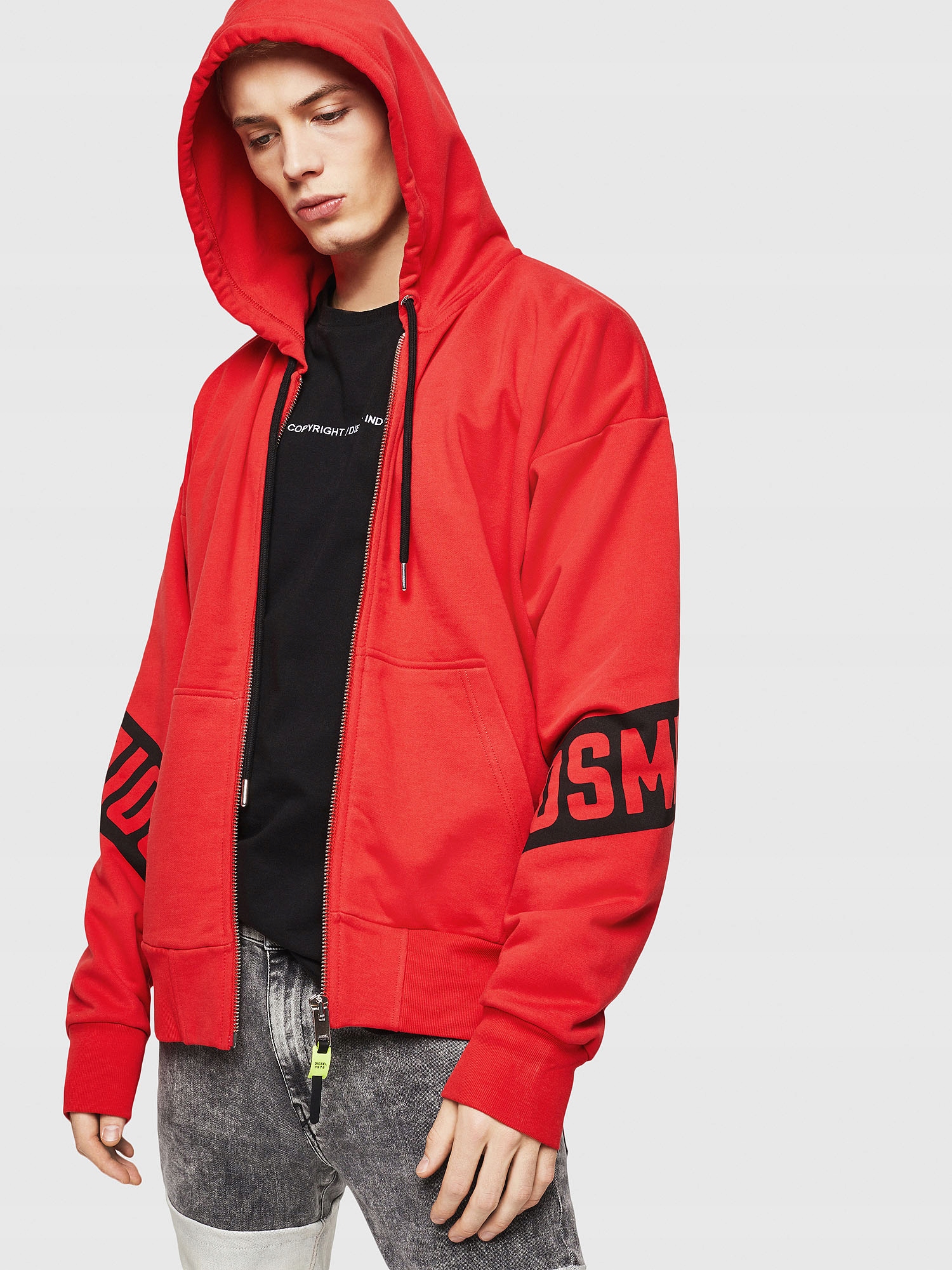 G971 Diesel S Alby Zip bluza męska z nadrukiem S