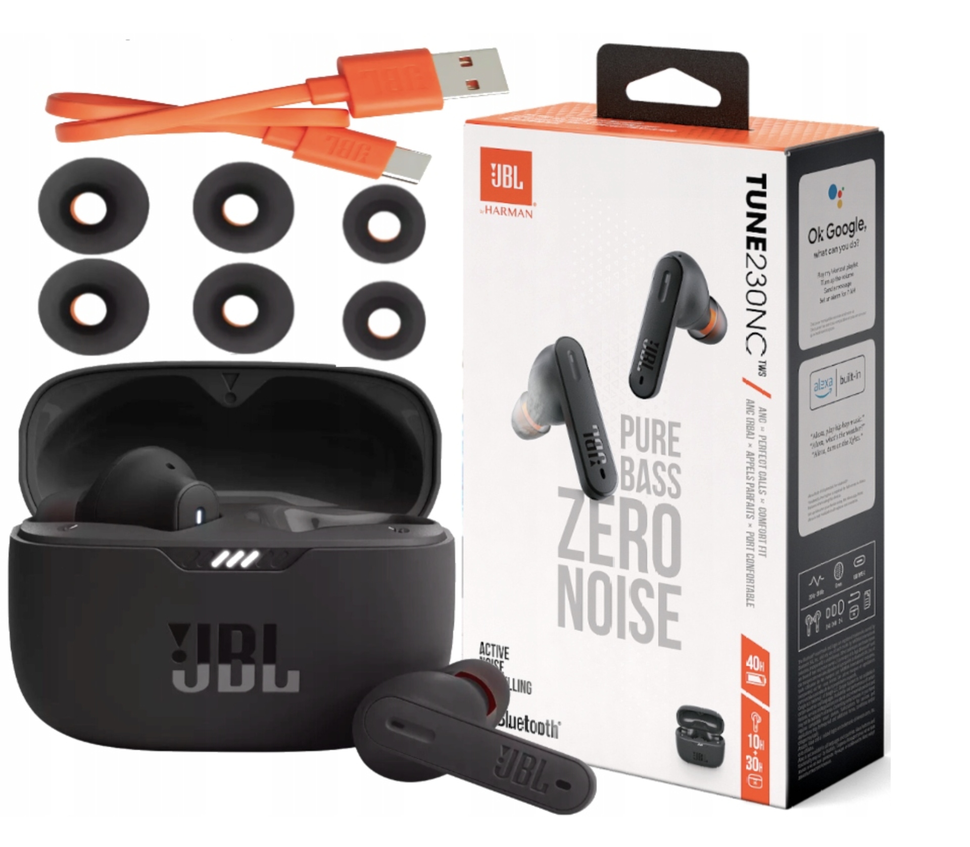 Słuchawki bezprzewodowe dokanałowe Jbl Harman redukcja