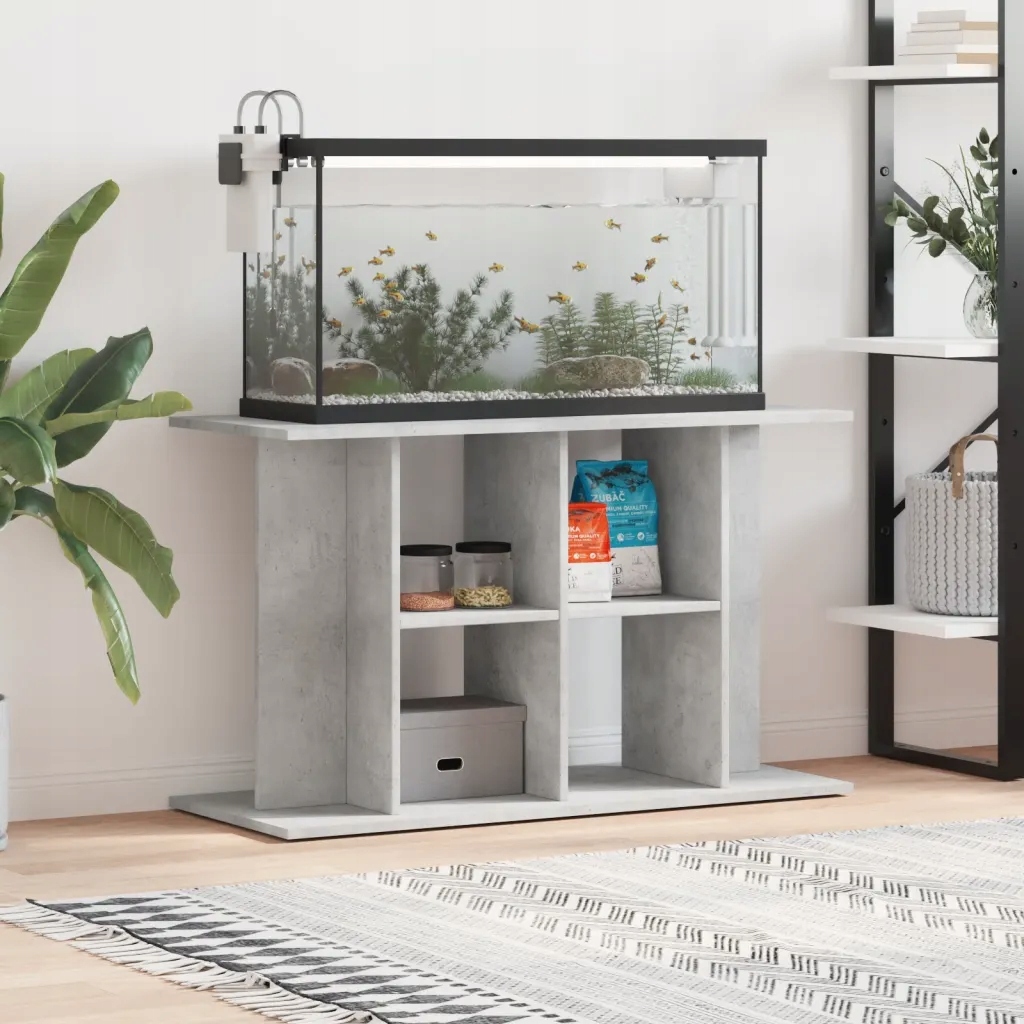 Levně Skříňka pod akvárium šedá betonu 100x40x60 cm