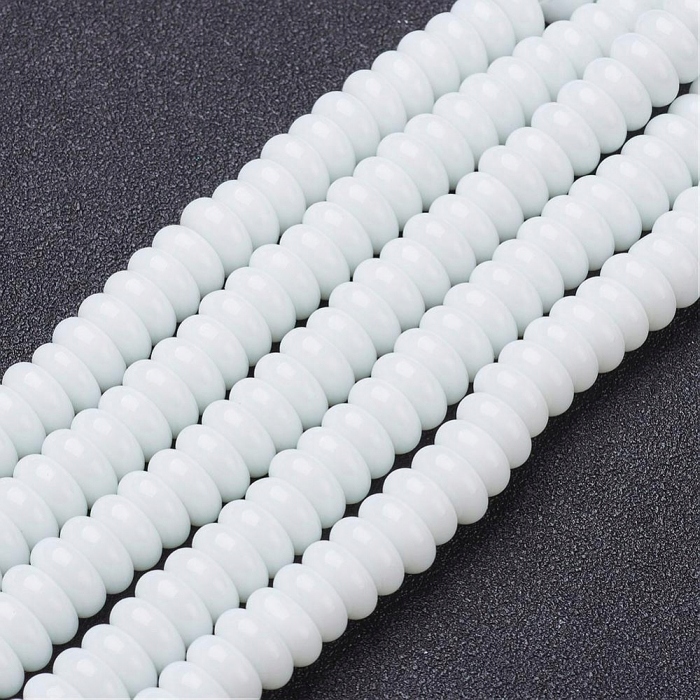 Koraliki Szklane 8x3.5mm 76szt/27sm/sznurek