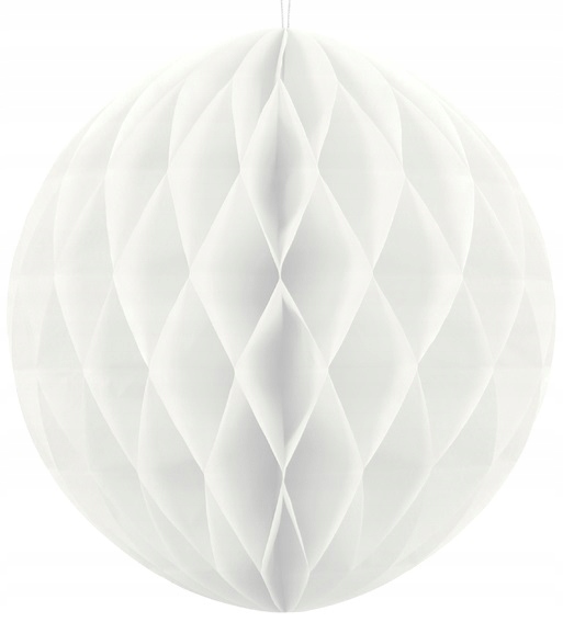 

Kula Bibułowa Pompon Biała Ślub Komunia 40 cm