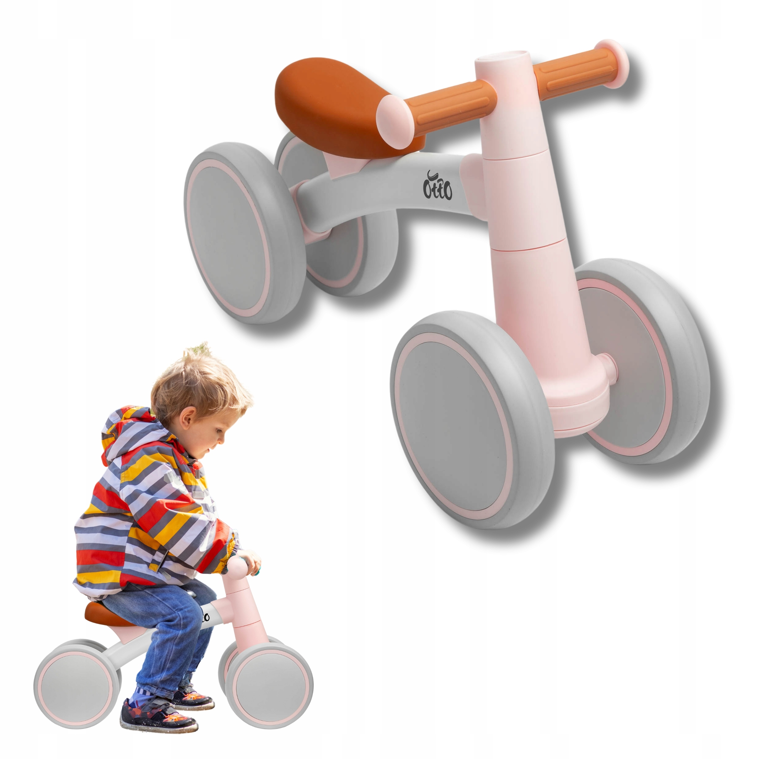 Rower Biegowy Otto Toyz Różowy Na Roczek Chodzik Jeździk Rowerek