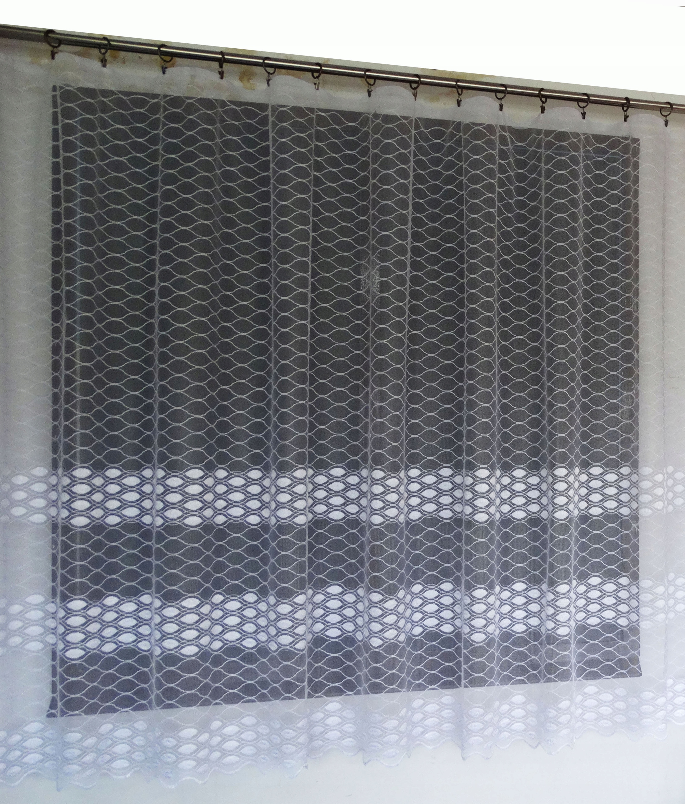 Mg Záclona 586/2 Bílá 400x160 cm Hotová Obšitá Bt