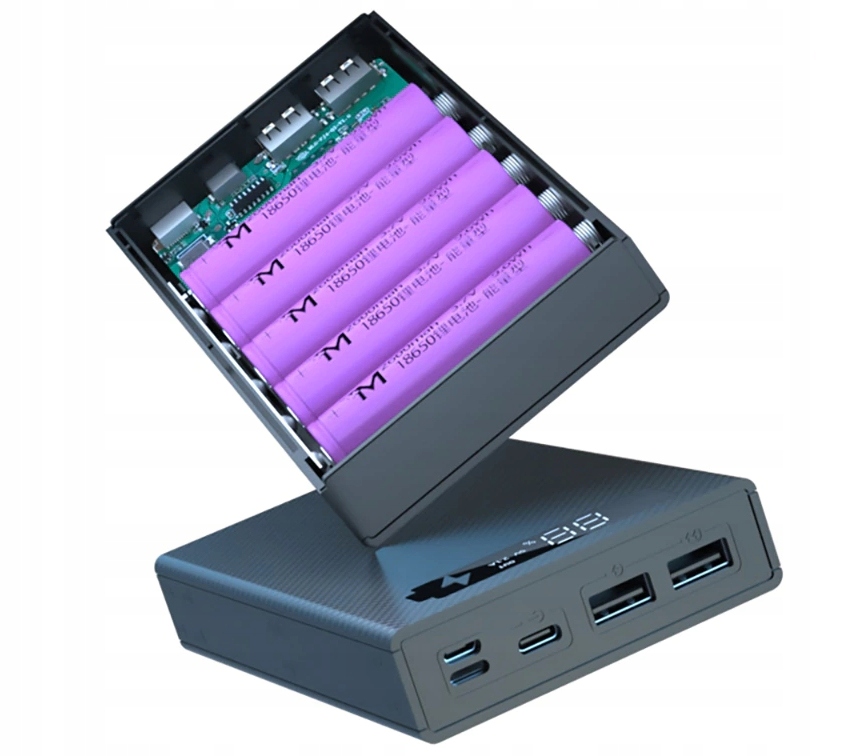 Obudowa PowerBank 5x 18650 USB C Micro SKRĘCANA Marka inna