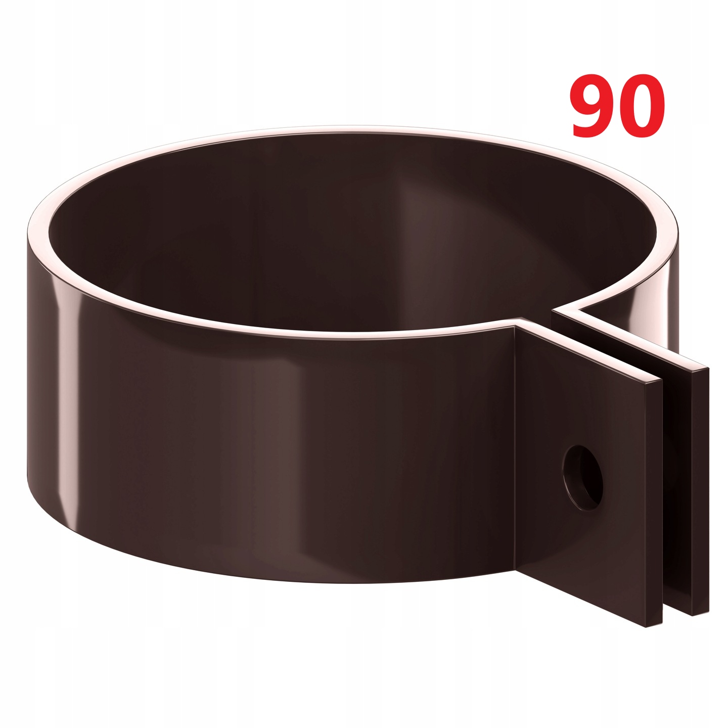 OBEJMA RURY SPUSTOWEJ KROP PCV fi 90 ral 8017 BRĄZ