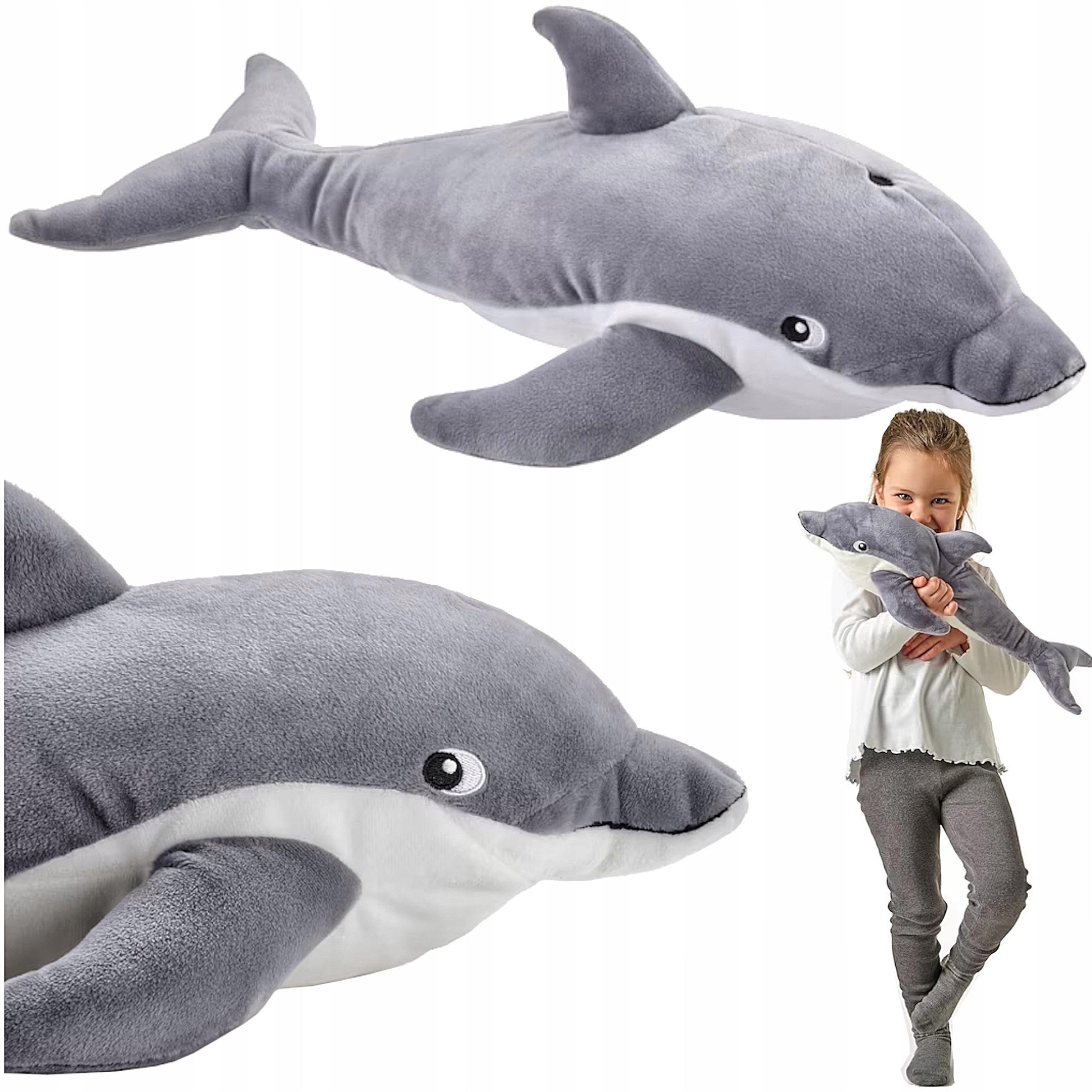

Ikea Blavingad Pluszak Delfin Maskotka Szary 50CM