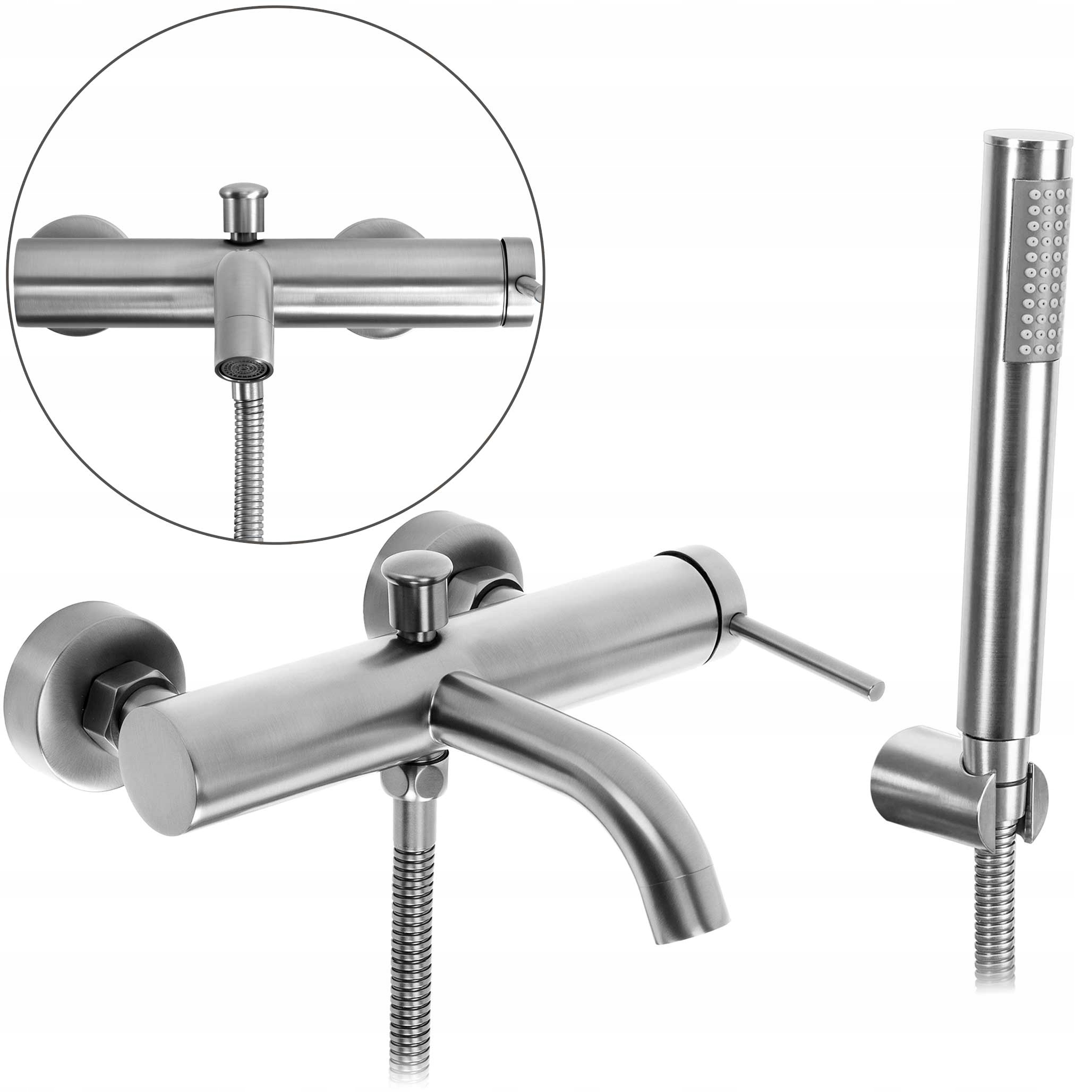 Nástenná vaňová batéria Rea Spot Nikel kartáčovaný