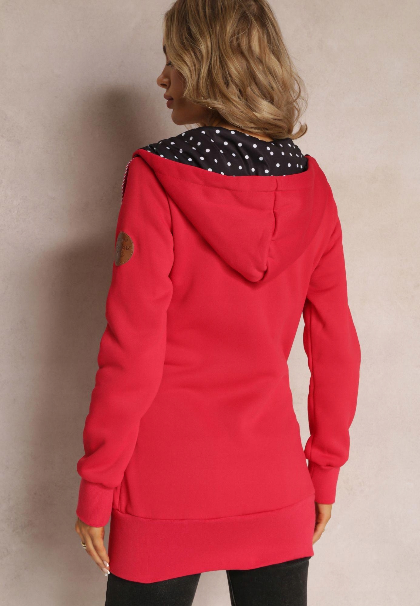 Renee Czerwona Bluza damska S Z kapturem Rozmiar S