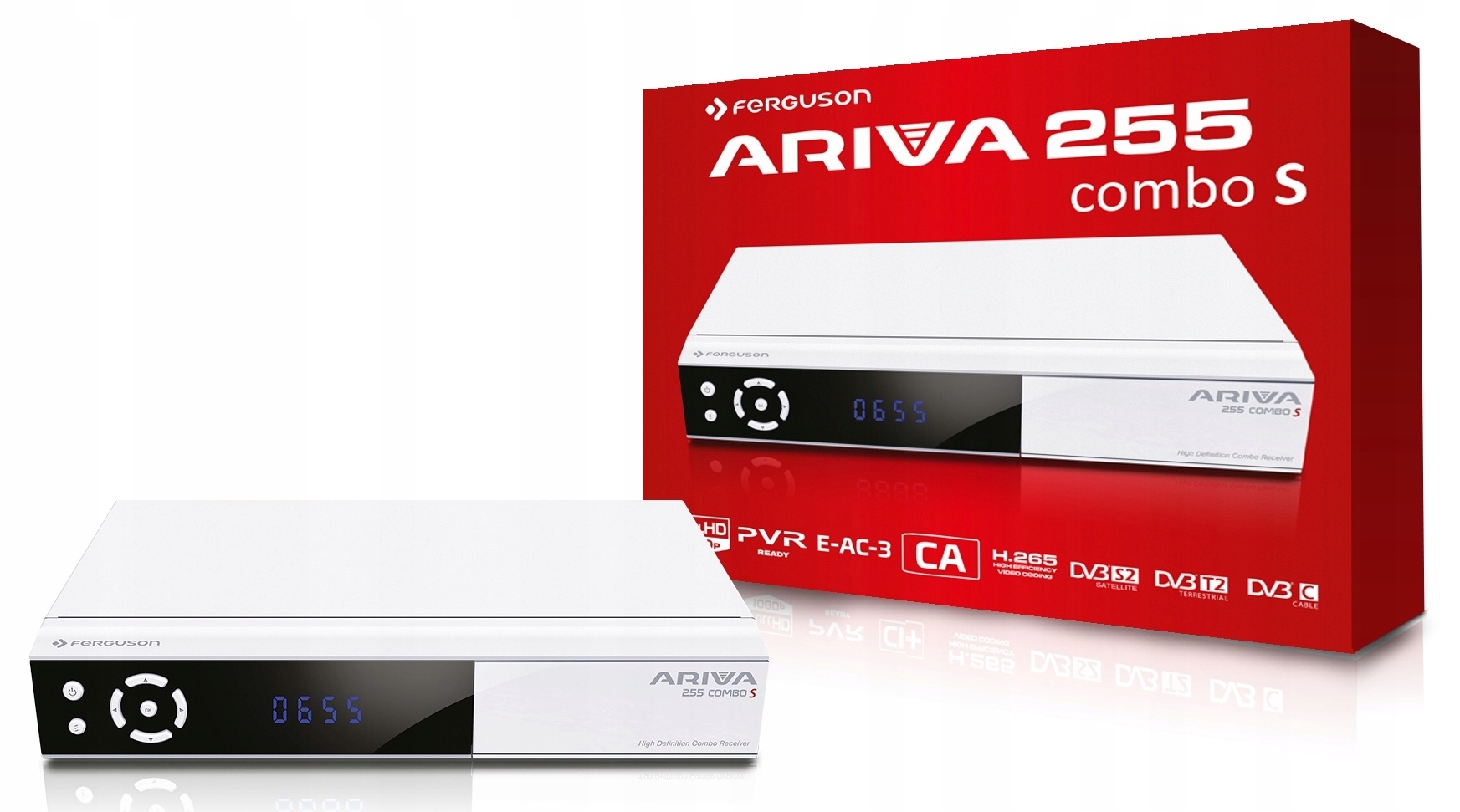 Ferguson Ariva 255 комбо DVB-T2 тюнер декодер СБ код виробника Ariva255combos