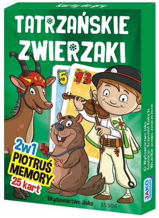 Karty do GRY DLA DZIECI Piotruś Memory ZWIERZĘTA Wiek gracza 5-7 lat 8-11 lat