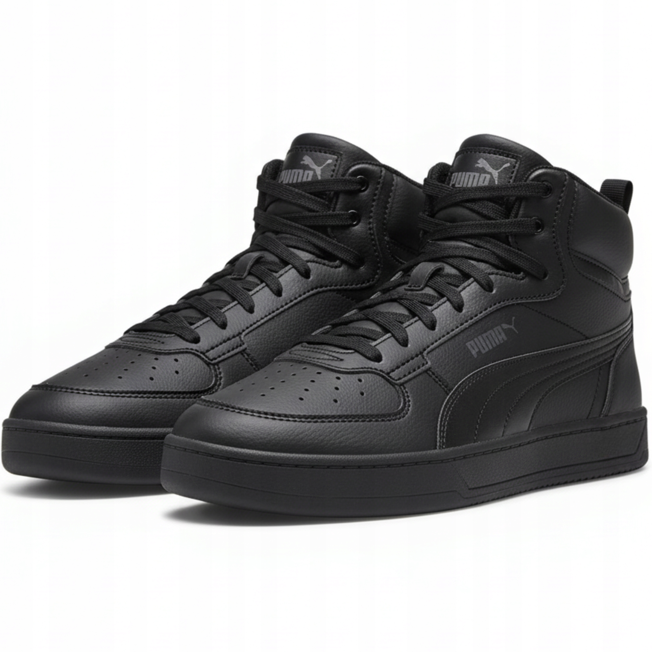 Pánské černé sportovní kožené boty Puma Caven 2.0 Mid Black-Cool Vel. 40,5