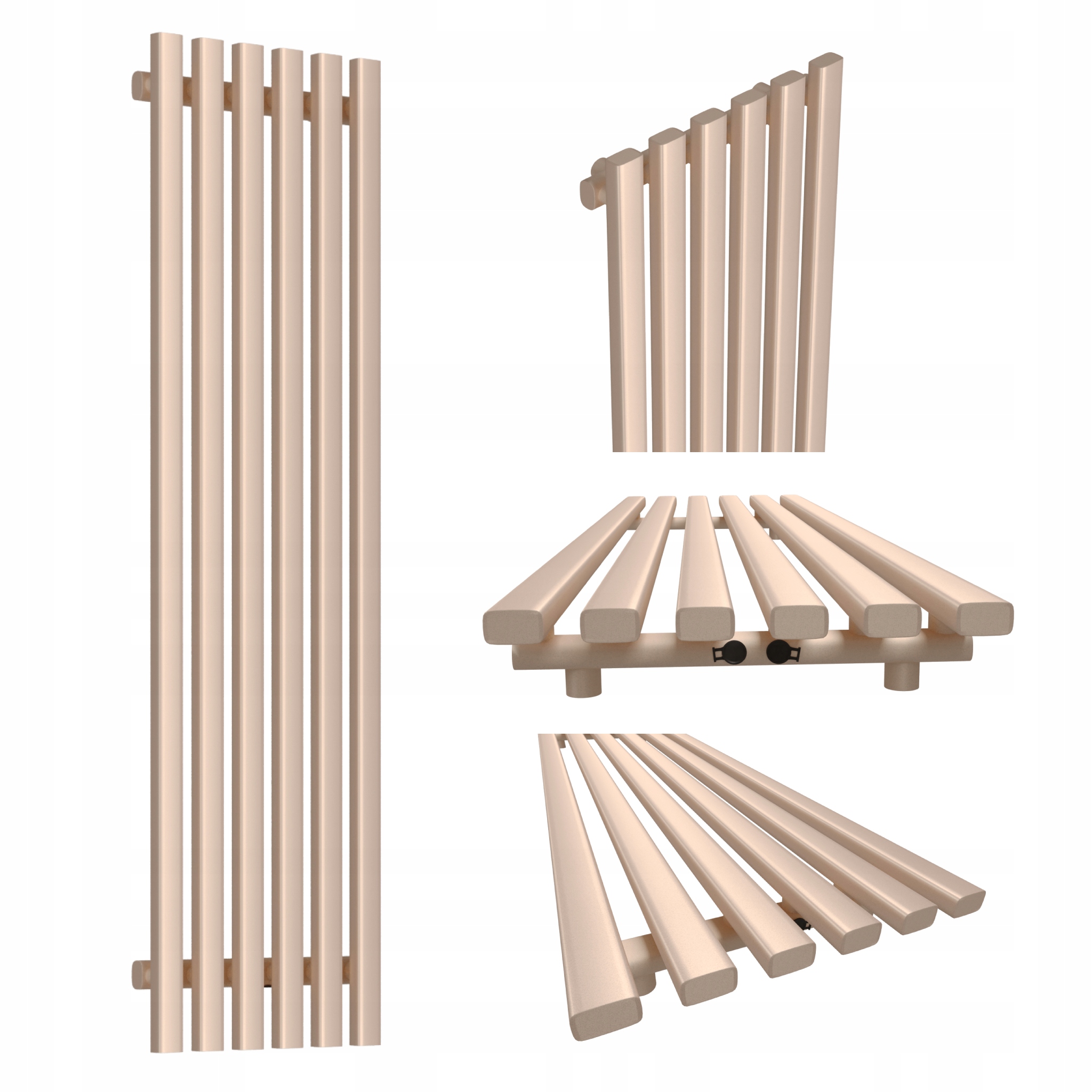 Dekorativní radiátor HORYZONT6 140x45 zlatý růžový