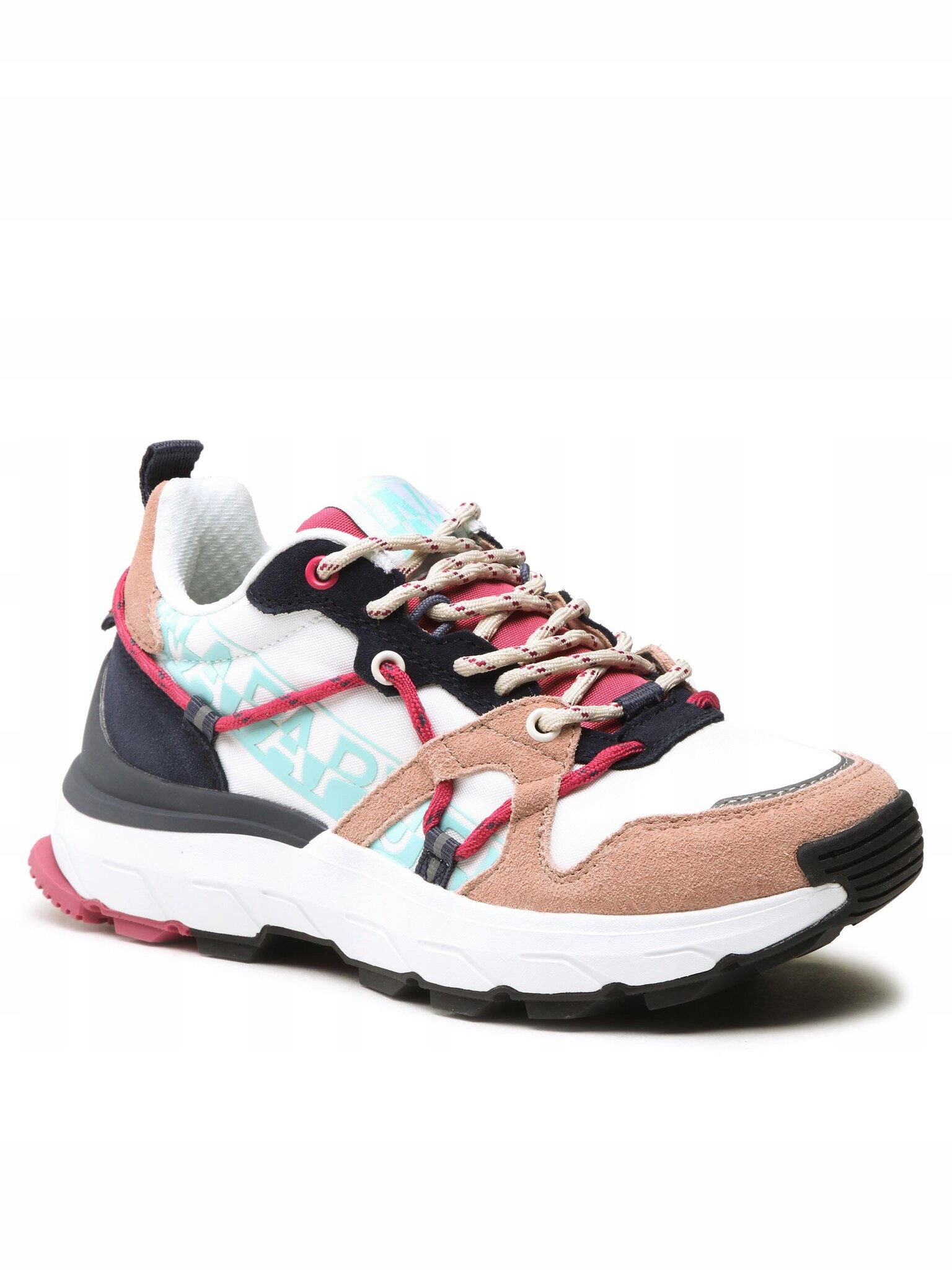 Napapijri Sneakersy NP0A4HKN White/Pink/Blue 0A1