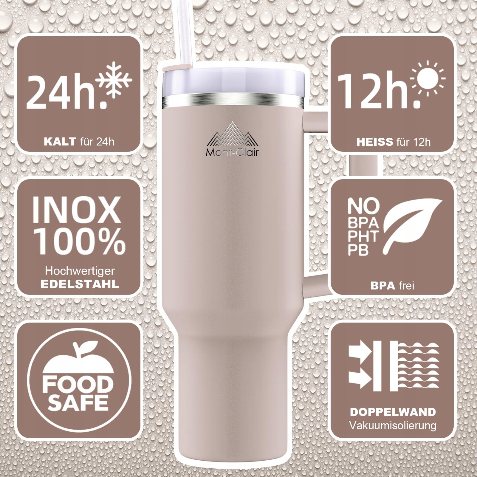 TUMBLER Kubek Termiczny 1.2L Z Ustnikiem BPA Free — miniatura 2