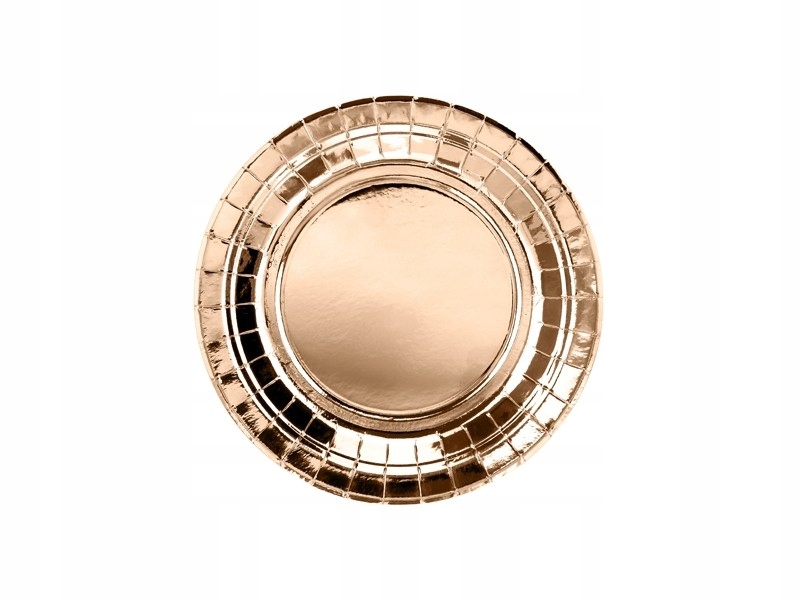 

Talerzyki papierowe metaliczne 18cm 6szt Rosegold