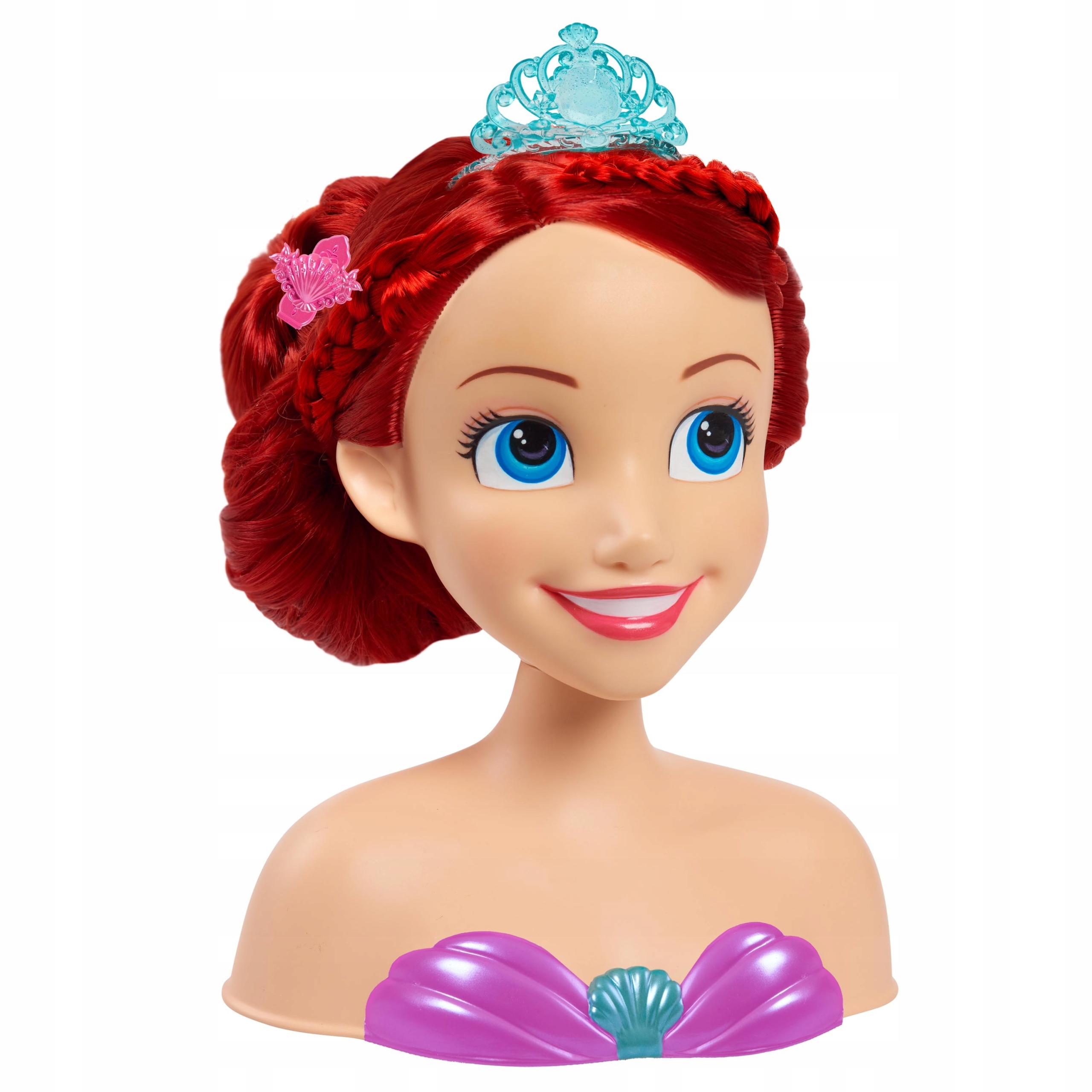 GŁOWA DO STYLIZACJI CZESANIA LALKA ARIELKA+ SPINKI Seria Disney
