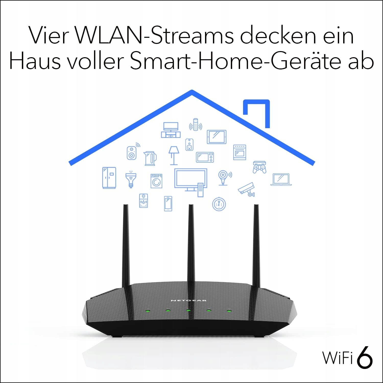 NETGEAR Router WiFi 6 AX1800, 4 Strumienie, Zasięg do 100m², Kompatybilny — miniatura 4