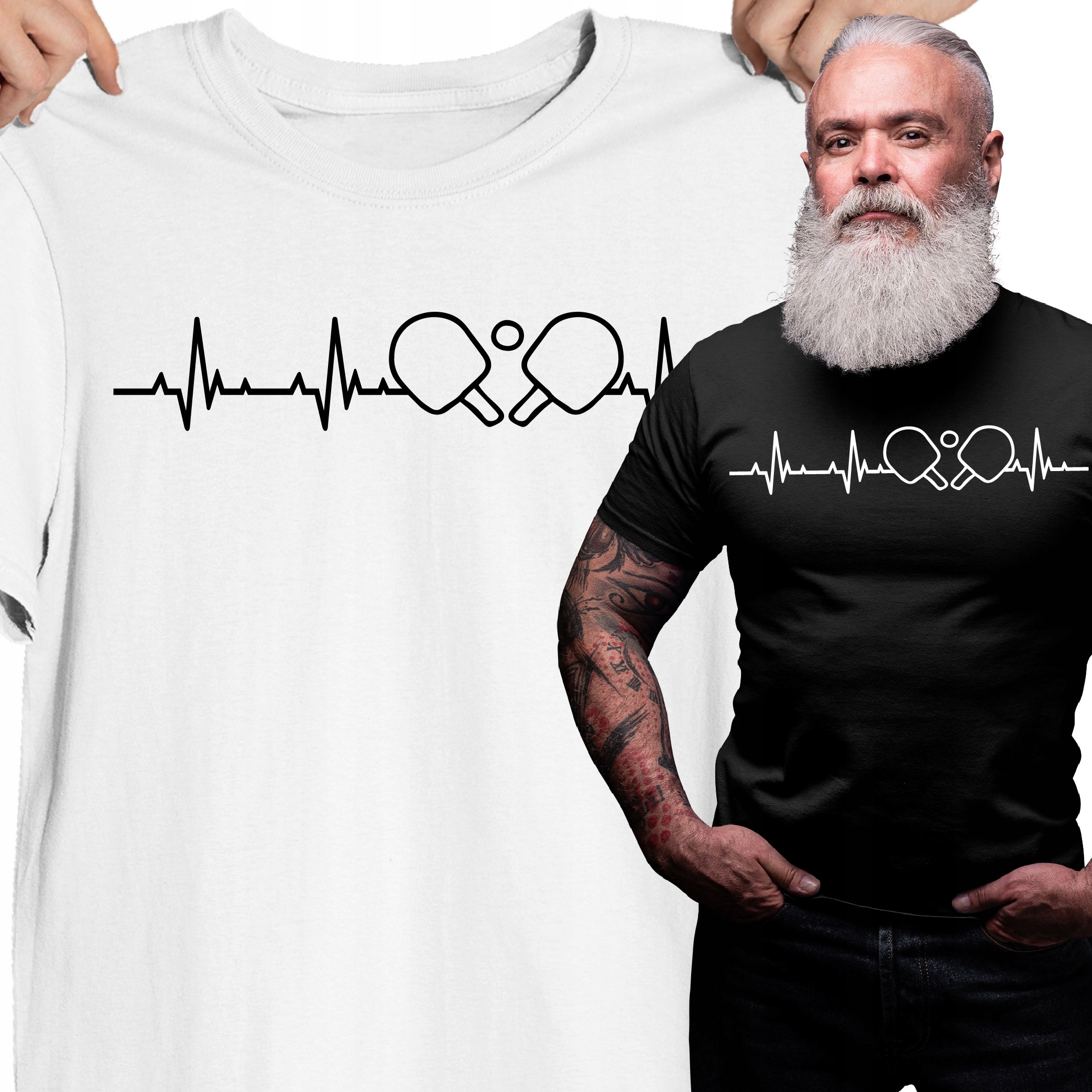 

Koszulka Ping Pong Linia Życia Ekg Pingiel Pingla