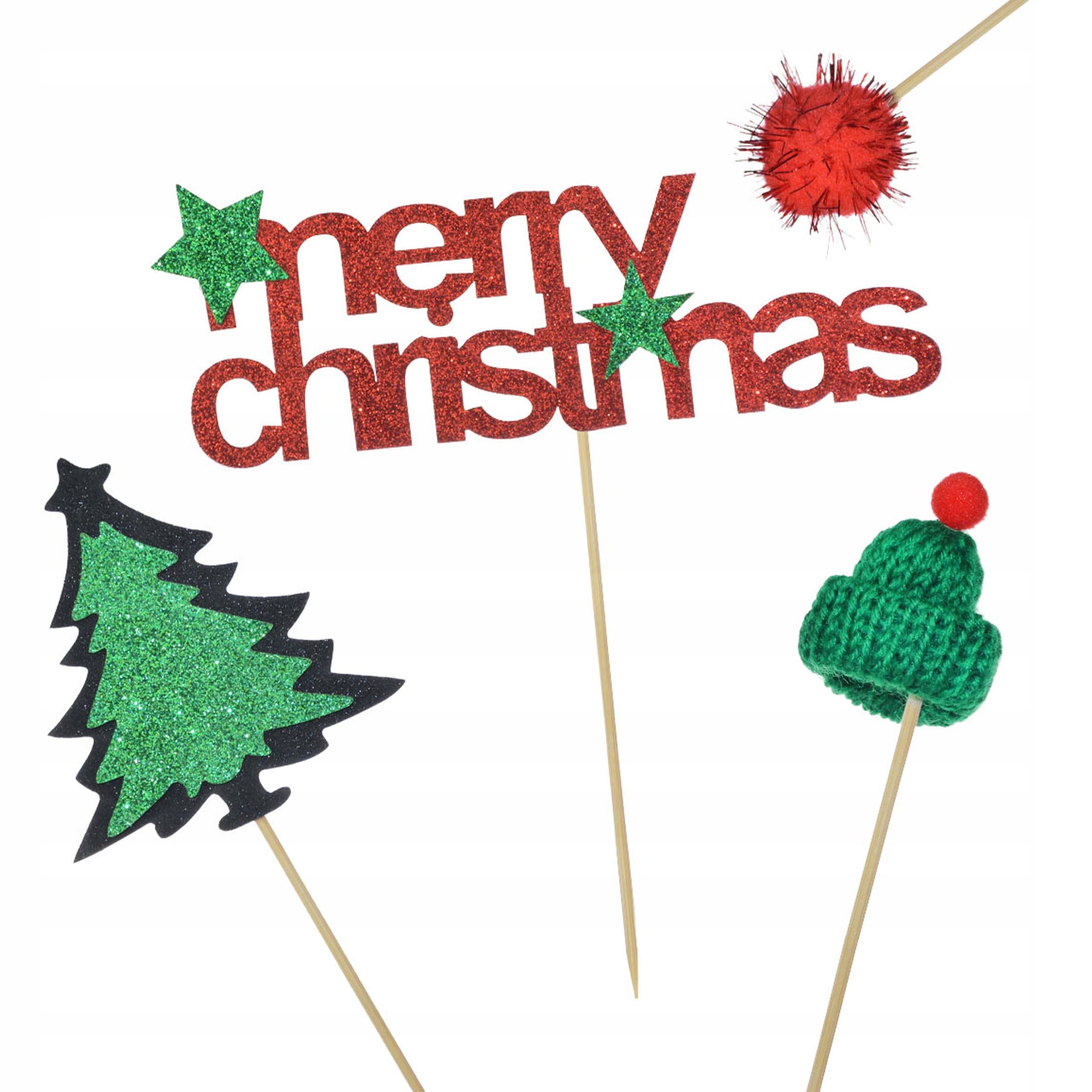 

Dekoracje Ciasta Babeczki Merry Christmas Święta