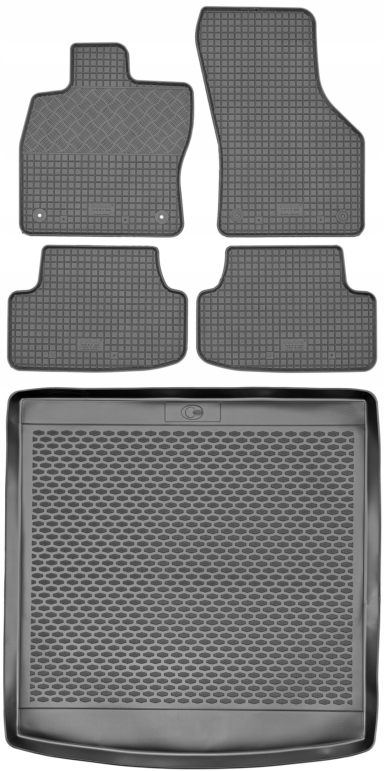 Vw Golf VII Kombi 2012-2019 Sada Gumové rohože rohož