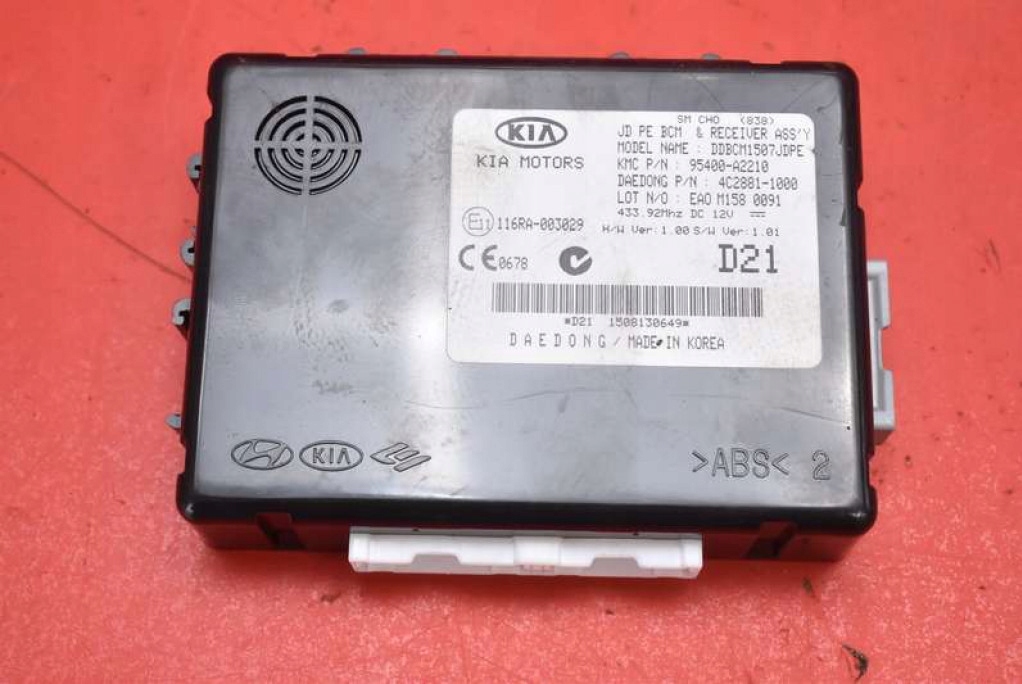 control unit module ASSY BCM 95400-A2210 KIA CEED 2 II 1.6 GDI 135 KM 15-18