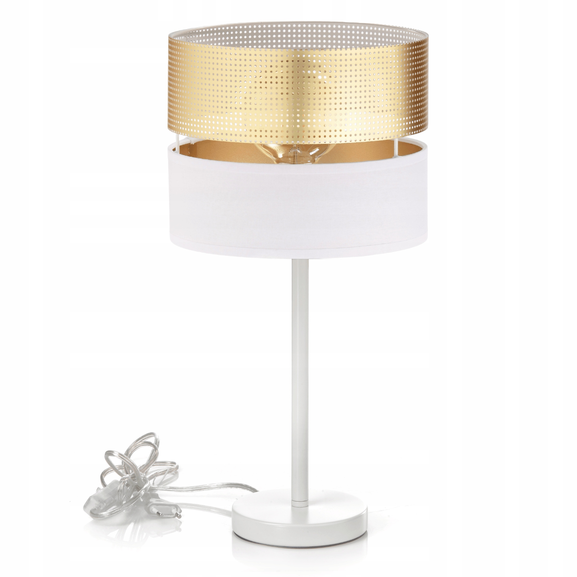 Noční Lampa Stolní Stínidlo S Dírkami Zlatá E27 Led Ažurová