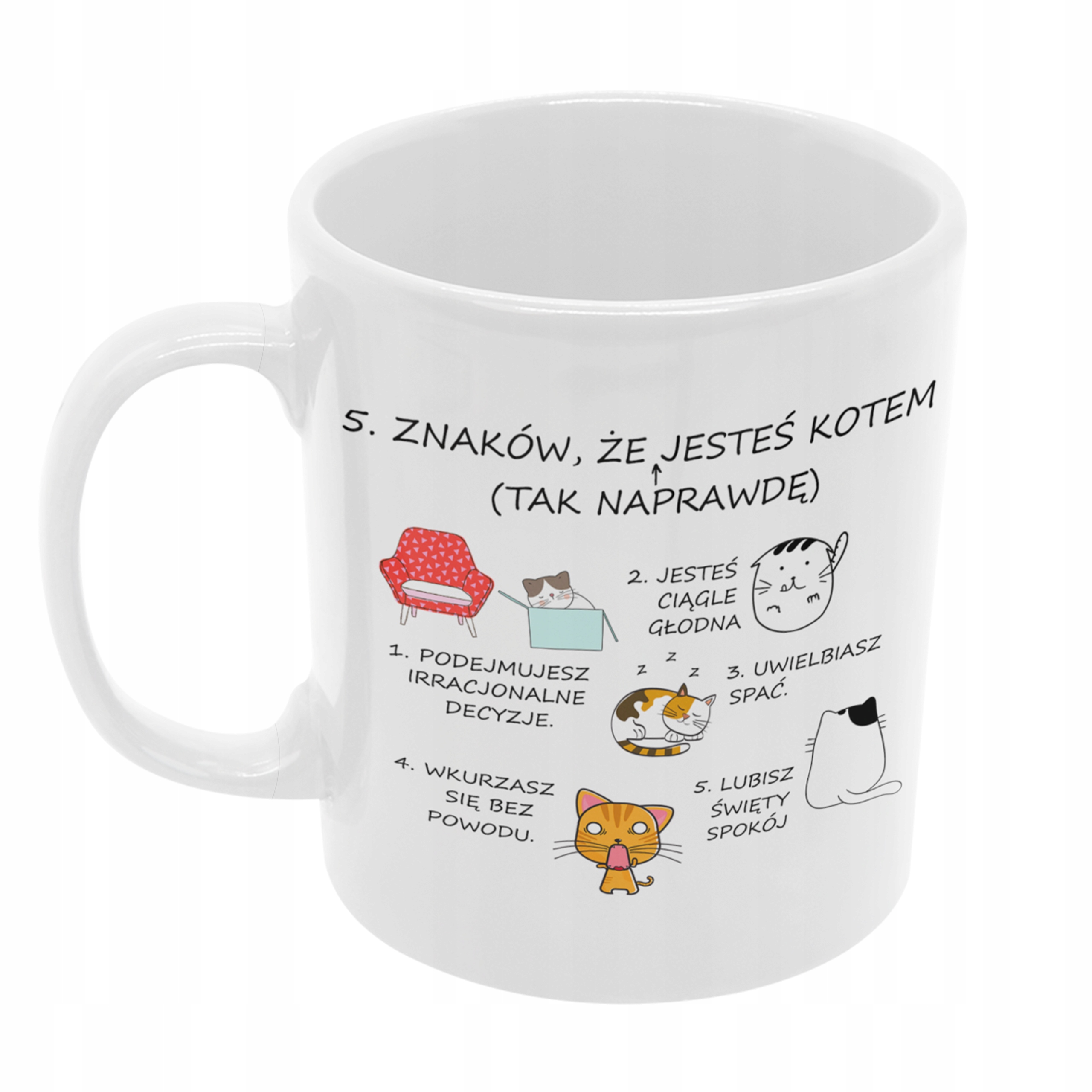 

Kubek Śmieszny z kotem Kot kotek mem memy